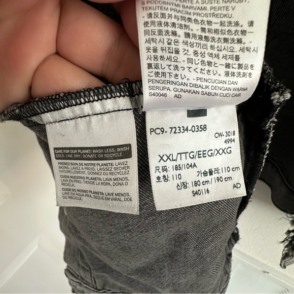 Levi's Premium Big E Ripped Distressed Trucker Jean Jacket Size: XXL‎ - Picture 12 of 16